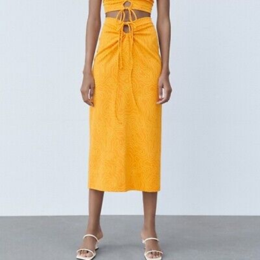 Zara Tie Front Skirt